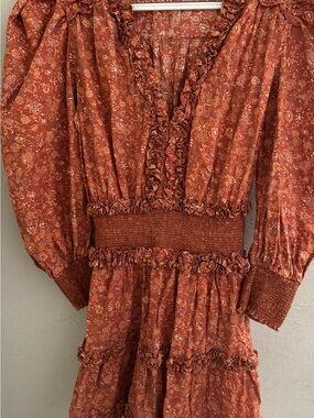 House of Harlow 1960 Rust Floral Mini Dress